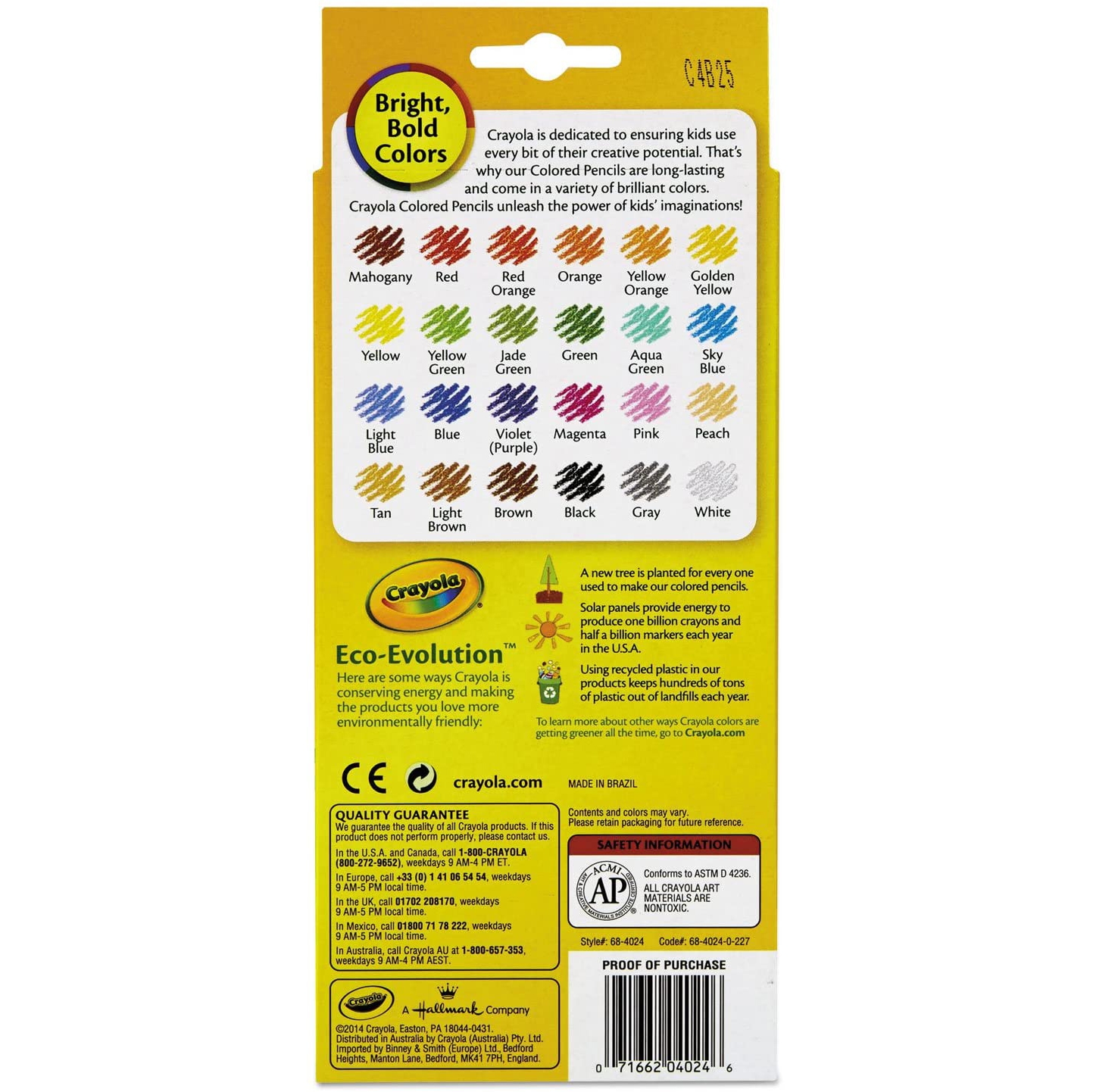 Hộp 24 Bút Chì Màu - Crayola 684024
