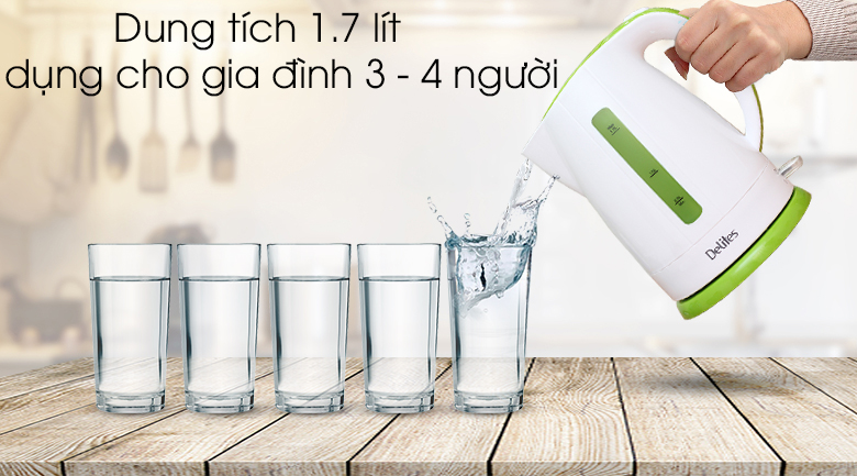 Bình siêu tốc Delites 1.7 lít ST17P01WG