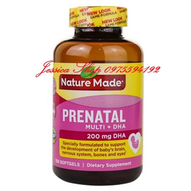 Viên uống bổ sung Vitamin cho bà bầu Nature Made Prenatal Multi+Dha 150 viên cao cấp