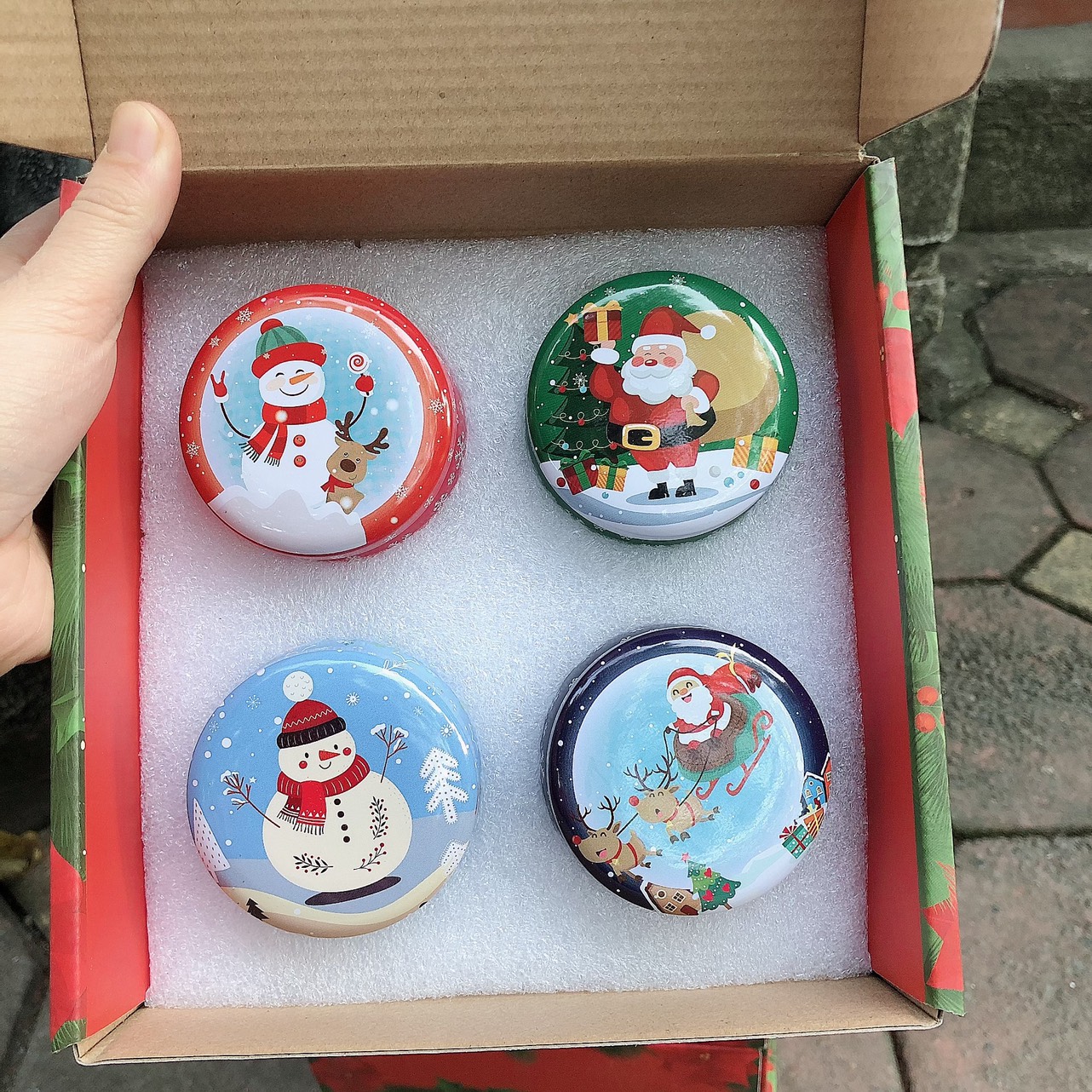Hộp 4 hũ nến thơm noel
