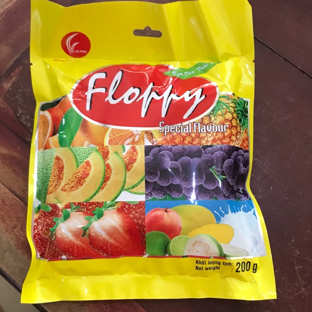 Kẹo Dẻo Lai Phú Floppy Trái Cây Gói 200g