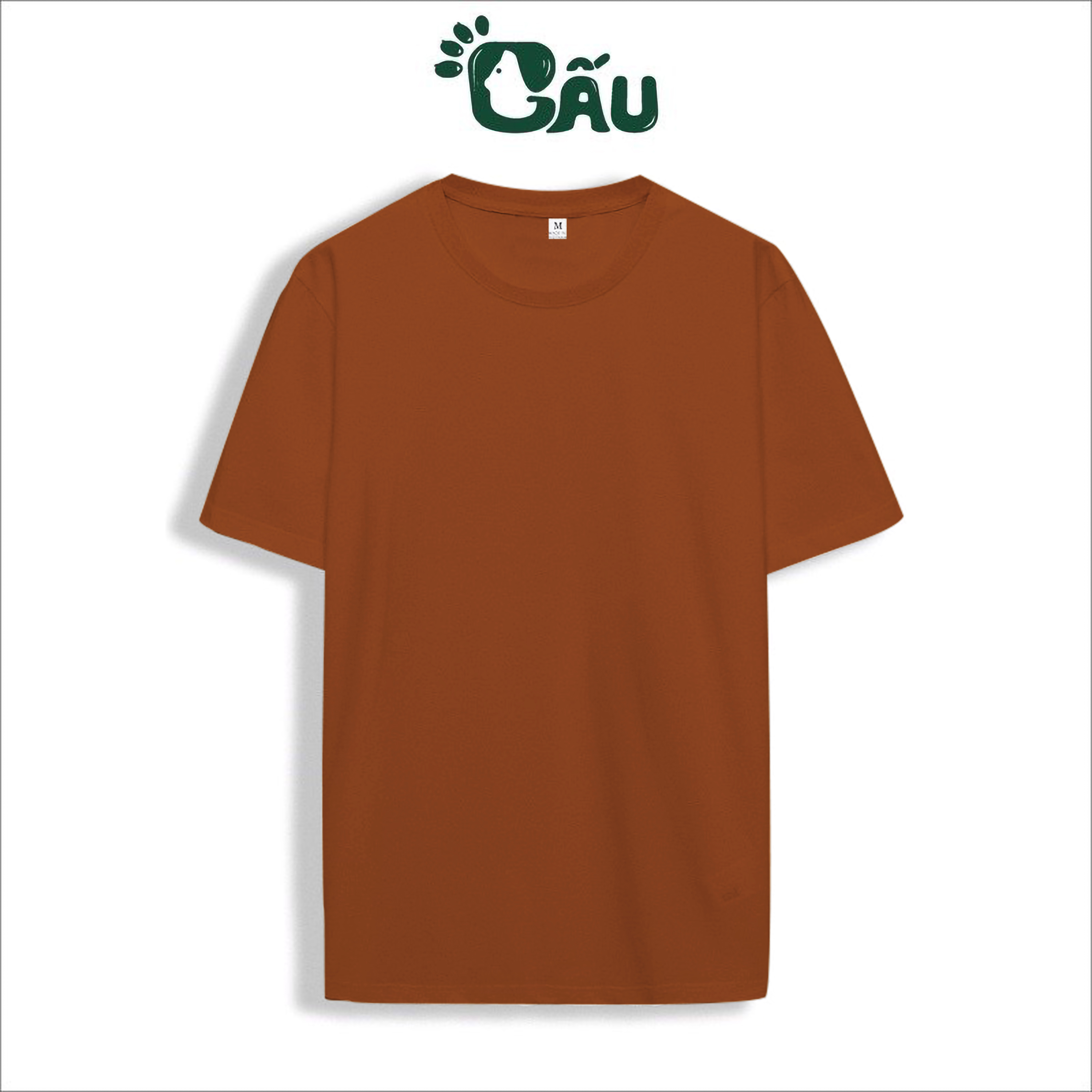 Áo thun nam trơn GẤU 194 unisex cổ tròn tay ngắn vải coton co dãn, dày dặn - form regular fit - TRON COTON