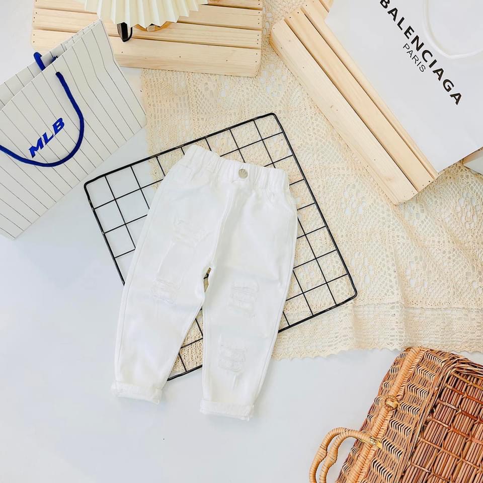 Quần kaki trắng/ đen dài size nhí