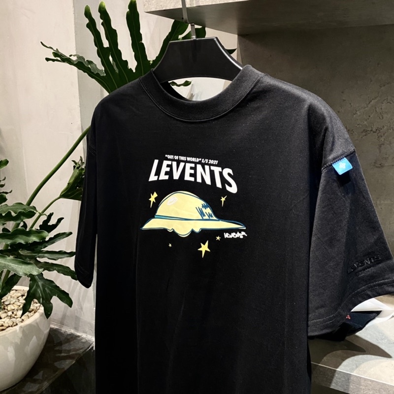 LEVENTS SPACESHIP TEE / Black & DARK GREY(Sản Phẩm Đang Được Tặng Kèm Tote)