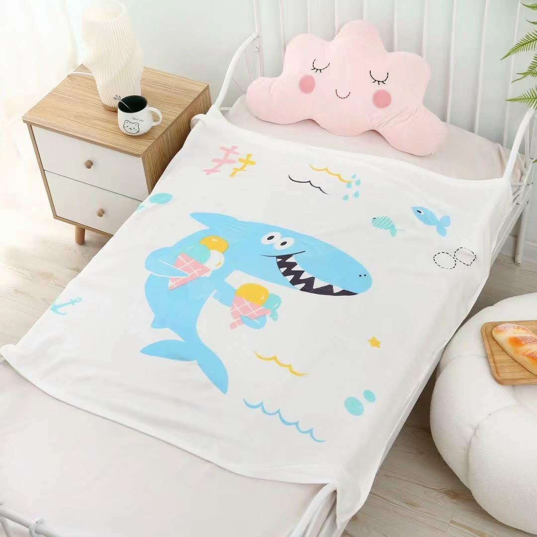 Chăn LỤA Mùa Hè COTTON xuất Hàn 1m x1m2 Siêu Mềm Mát Lạnh