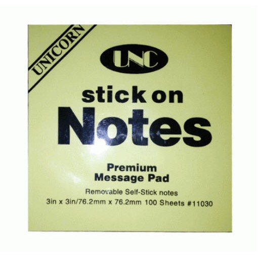 Giấy note vàng 3*3 UNC (giấy ghi chú 3 x 3 inches)
