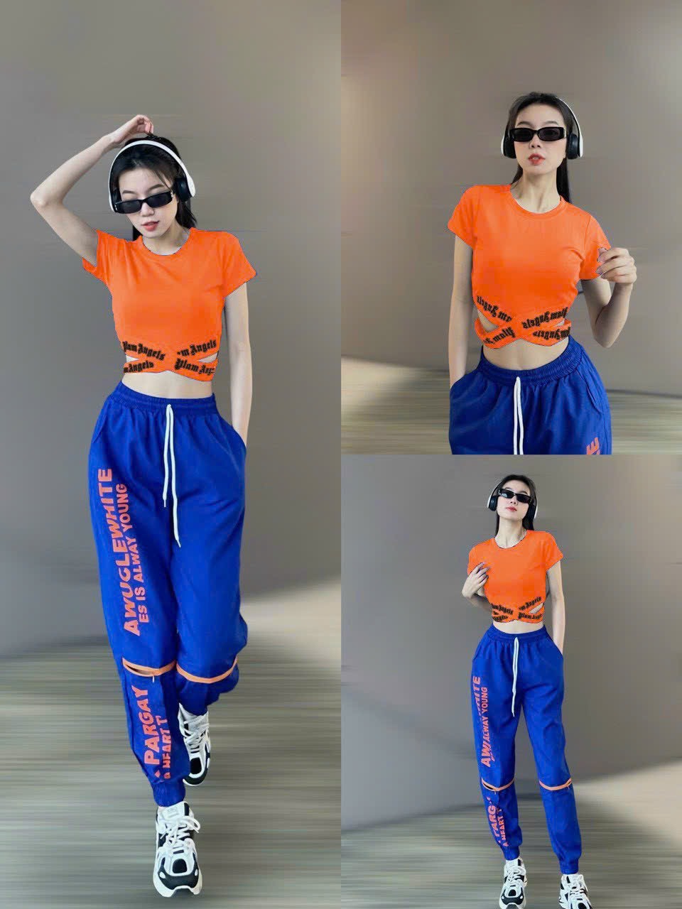 bộ thể thao nữ , quần chất gió áo chất thun,thể thao,zumba,gym(KHOÁ GỐI, CẠP CHỮ)