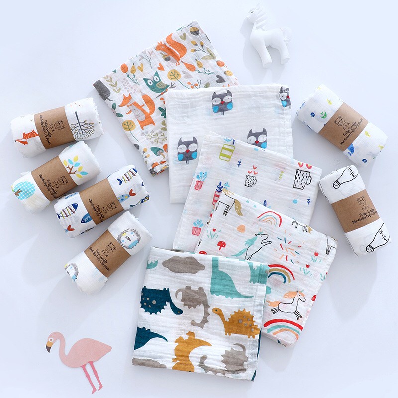 [Hoàn tiền 6%] Khăn xô đa năng quấn bé sơ sinh size to 1m2*1m2 𝐊𝟔𝟐