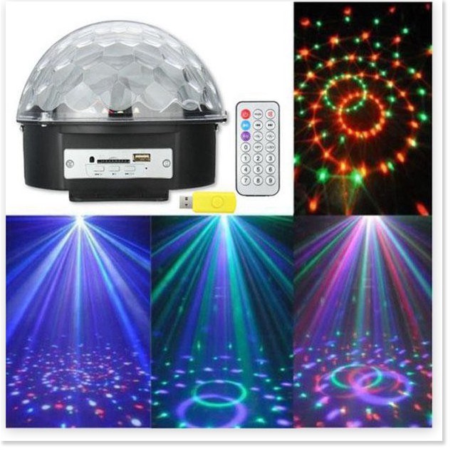(Có Điều Khiển ) Đèn LED 7 màu vũ trường cảm ứng nhạc đèn LED xoay nhiều màu sân khấu chớp theo nhạc