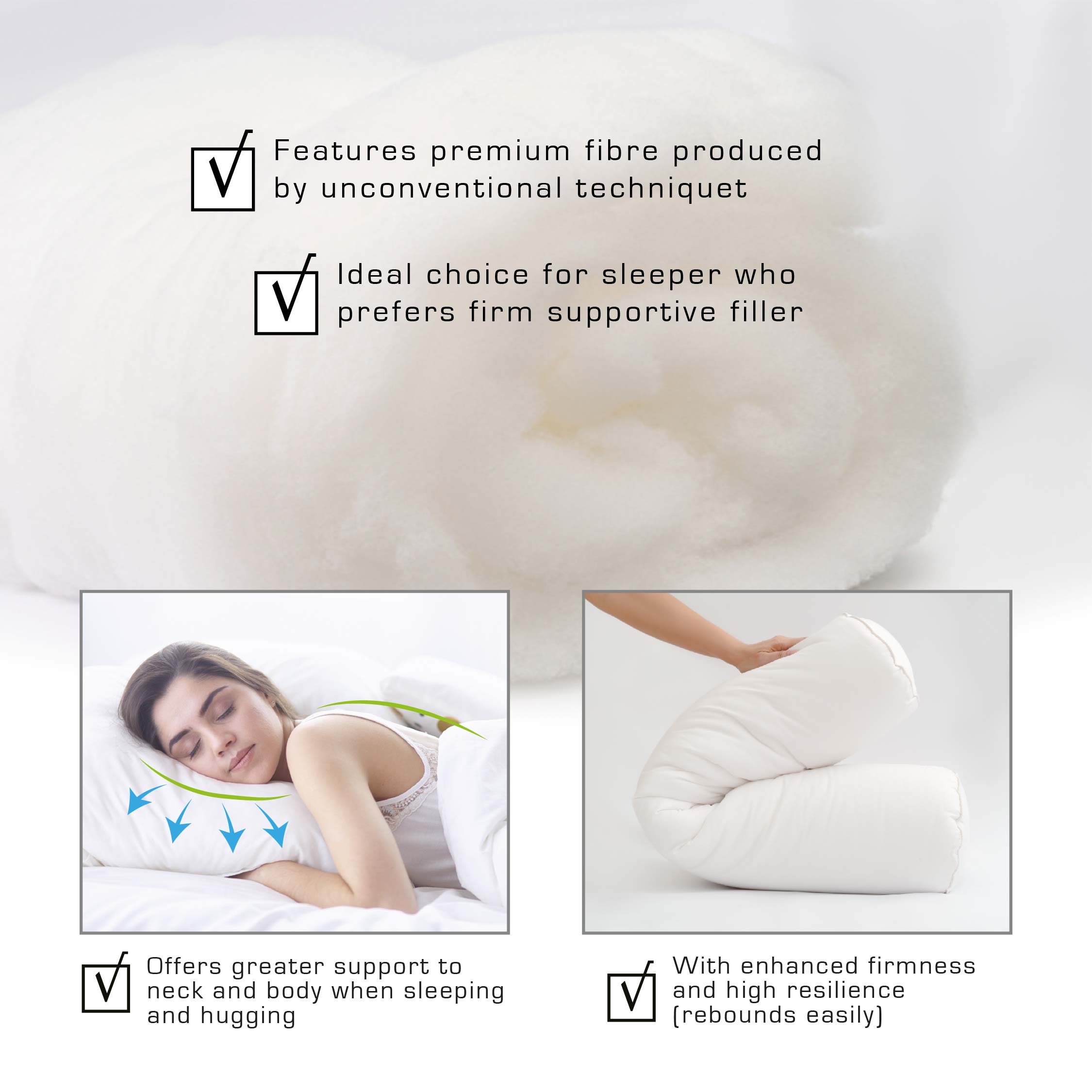 Ruột gối ôm Studio One Hypoallergenic 94cm x 20cm