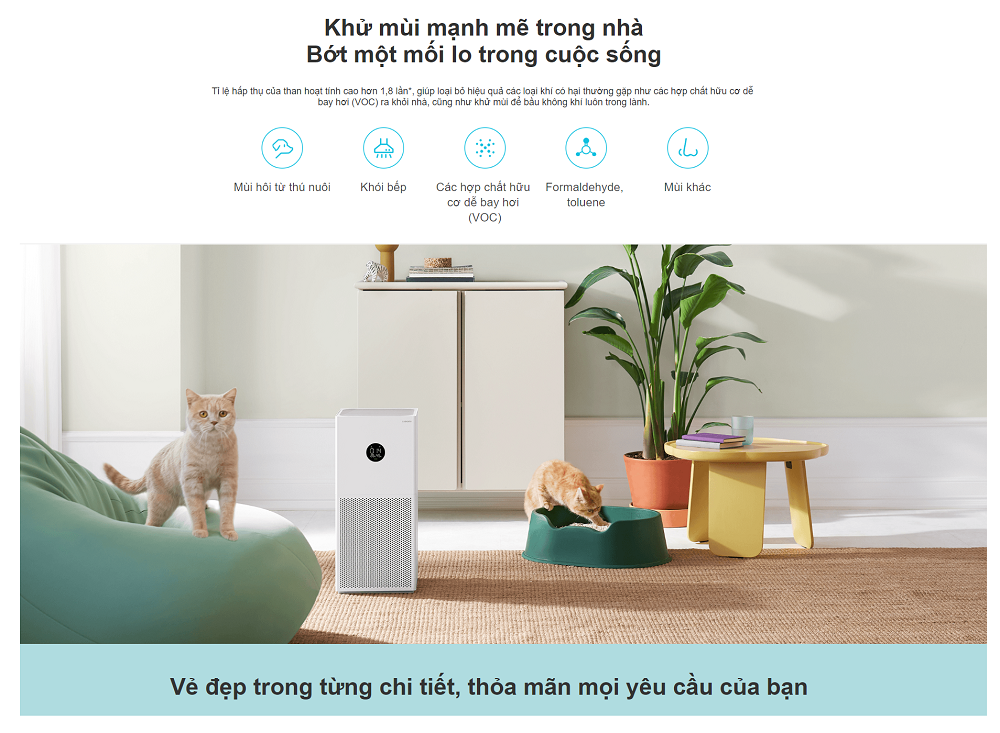 Máy lọc không khí Xiaomi Smart Air Purifier 4 Lite EU BHR5274GL - Chính Hãng Digiworld