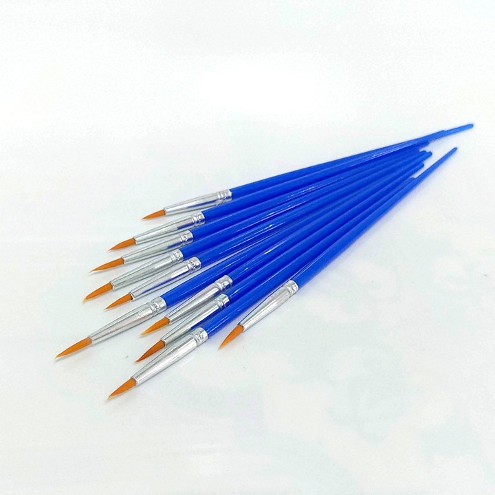Brush, combo 10 watercolor paint brush, paint brush round head, small