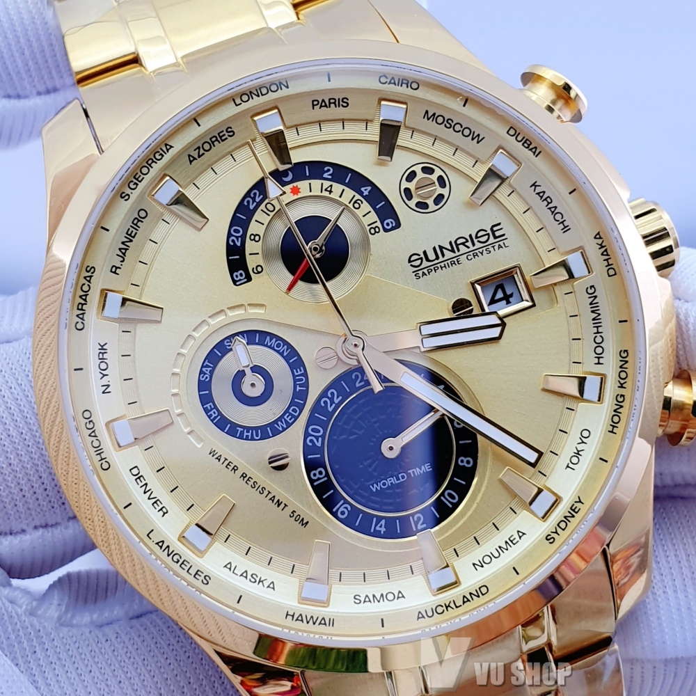 Sunrise Men's Watch 1135SA - World time
