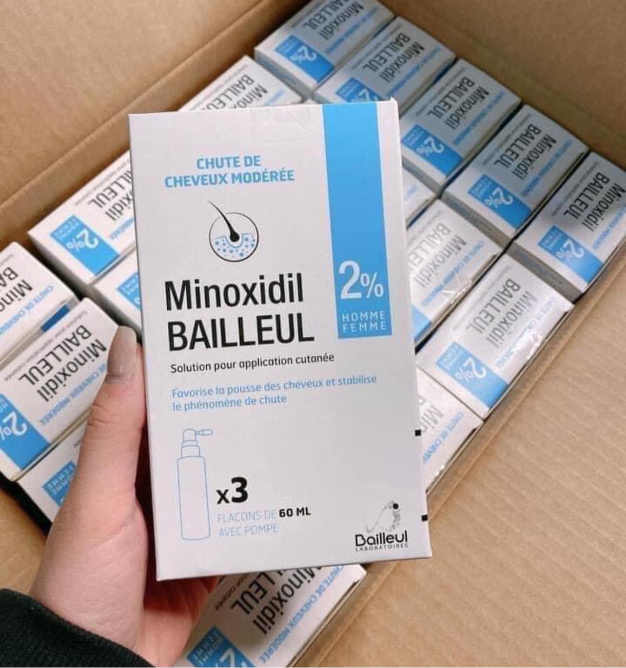 Xịt Mọc Tóc MINOXIDIL BAILLEUL 2% 5% - NGĂN RỤNG TÓC, KÍCH THÍCH MỌC TÓC