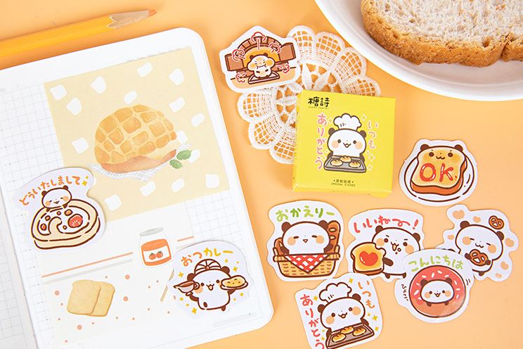 Bộ 46 Sticker Đầu Bếp Gấu E104