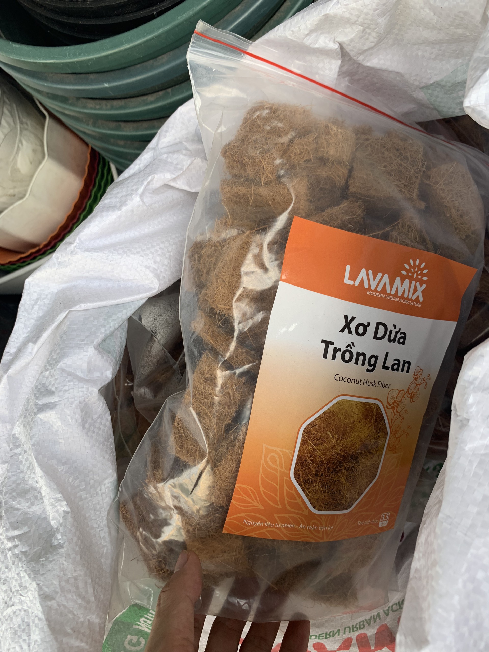 Dụng cụ làm vườn Xơ dừa trồng phong lan - Nguyên Liệu tự nhiên