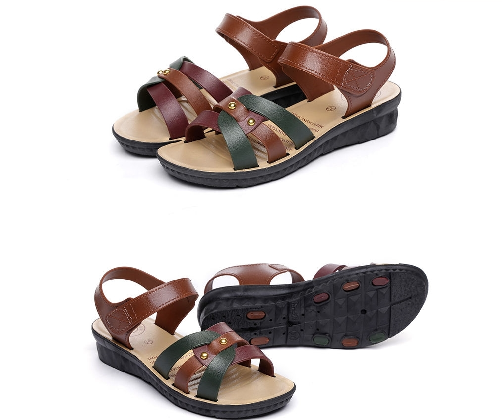 DÉP SANDAL QUAI ĐAN CAO SU DẺO NỮ ĐẾ 3CM