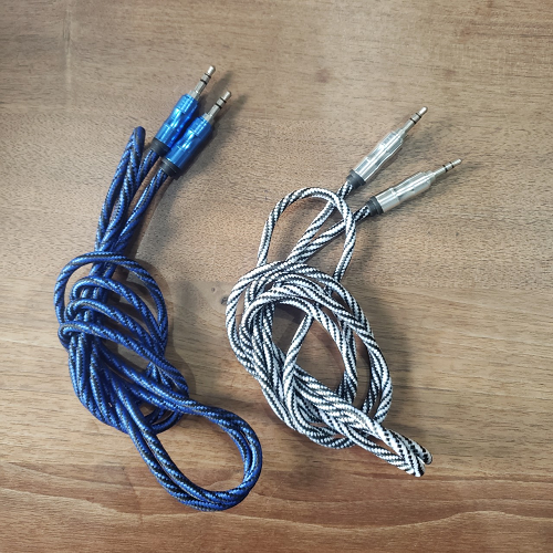 Jack âm thanh 2 đầu 3.5 bọc dù như hình