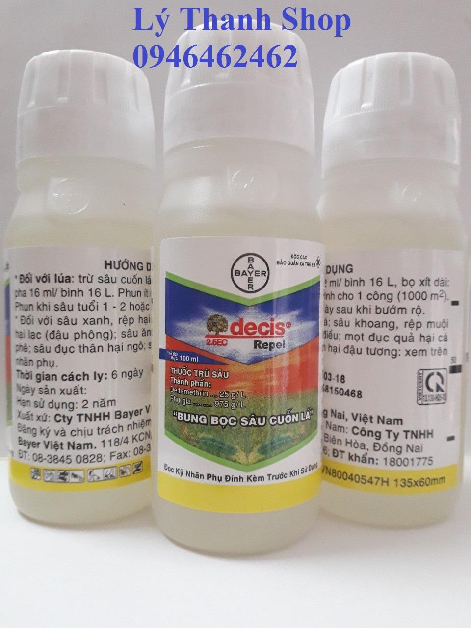 Thuốc trừ sâu cuốn lá cây trồng DECIS 2.5EC 100ML