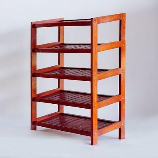 Kệ giày dép gỗ 5 tầng ngang 60( nâu đỏ)