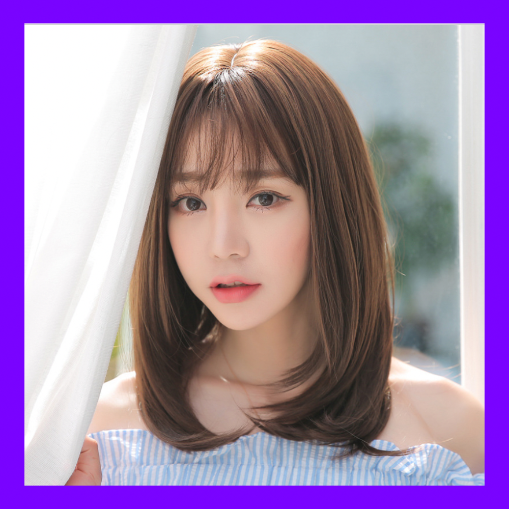 [TẶNG LƯỚI] Tóc giả nữ trùm nguyên đầu dáng lửng Hàn Quốc - TG34