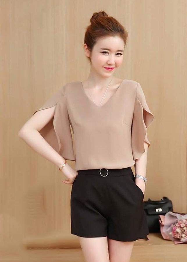 [HCM]Áo Cổ Tim Tay Loe Phong Cách