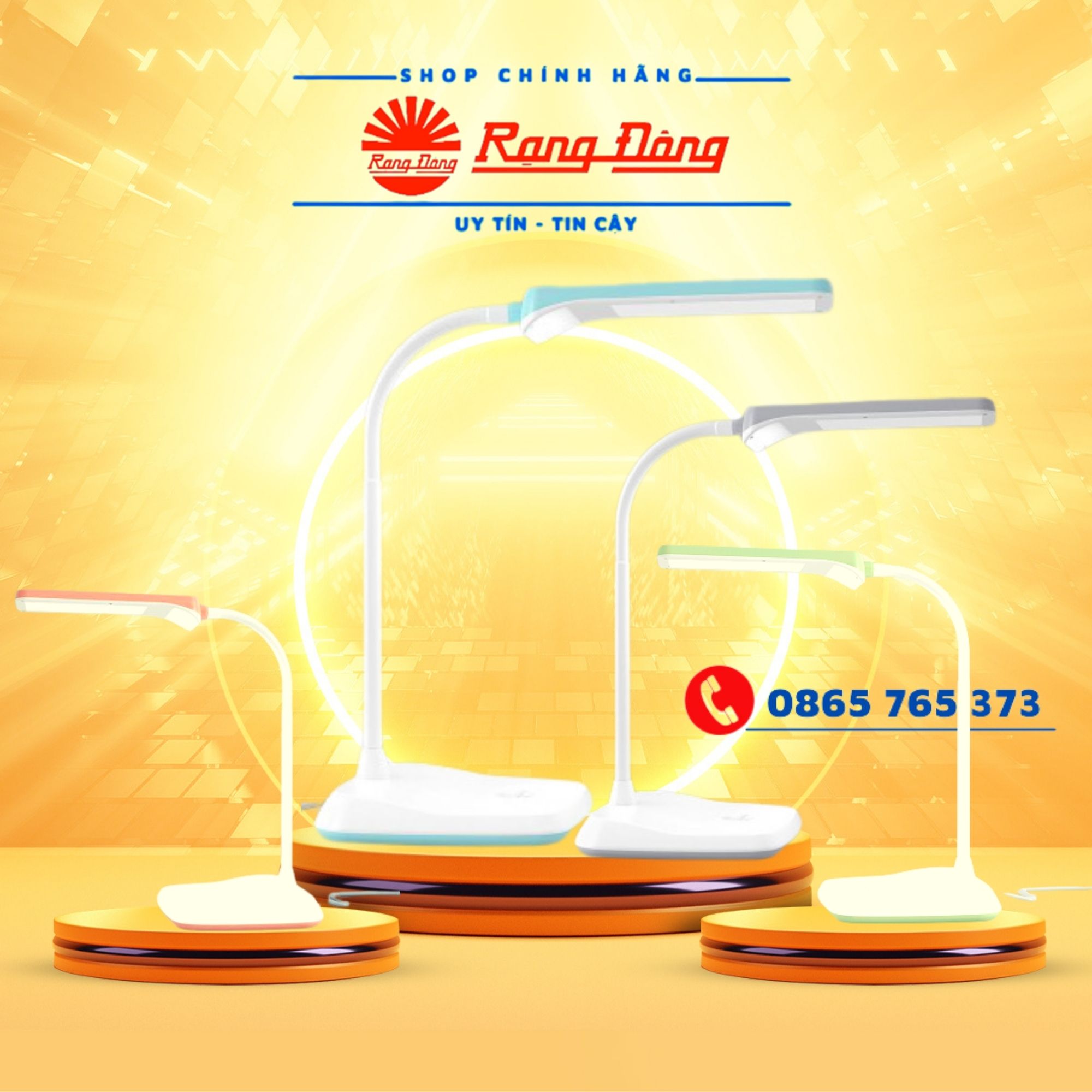 Đèn học để bàn chống cận thị, đèn bàn cảm ứng Rạng Đông - RL-36 6W, thay đổi 4 màu ánh sáng, 3 mức ánh sáng