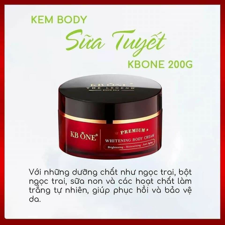 Kem Dưỡng Trắng Da Toàn Thân (Ban đêm) KBONE 200g