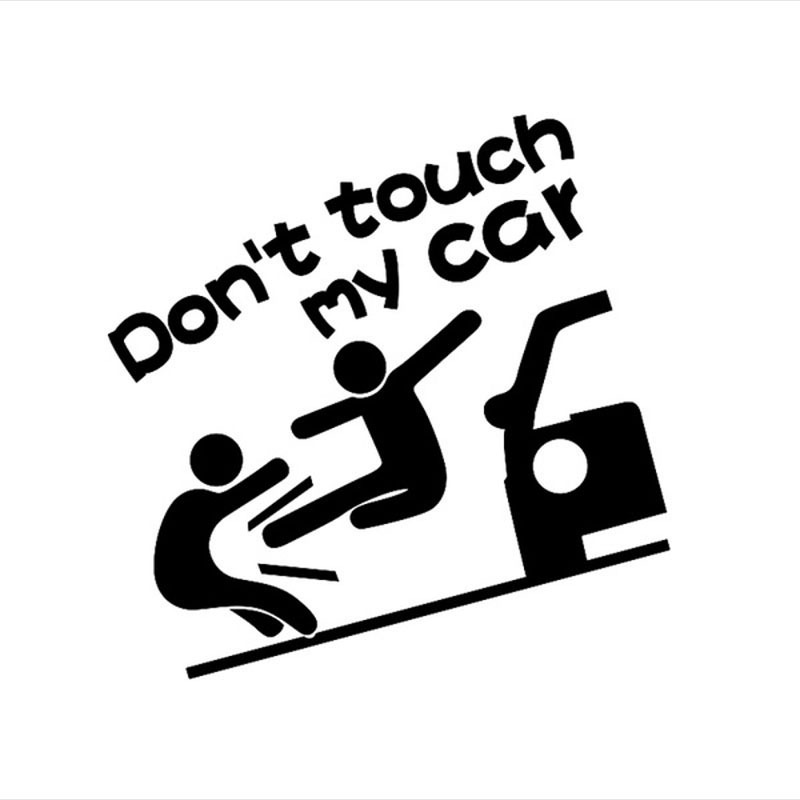 Decal Trang Trí Cảnh Báo dont touch my car Siêu Cá Tính (Đen)