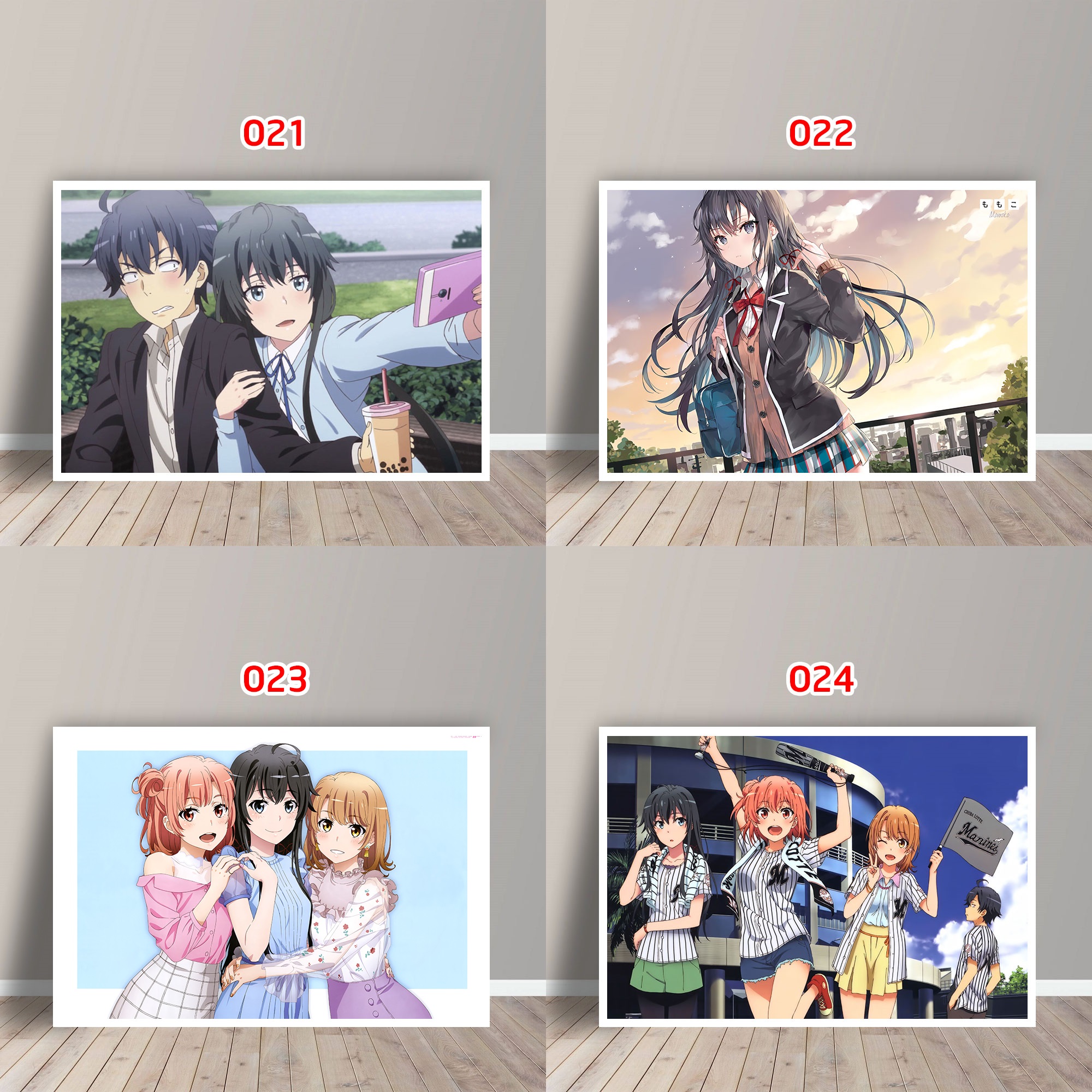 Tấm Postcard Cao Cấp Anime Oregairu (21cm x 15cm)