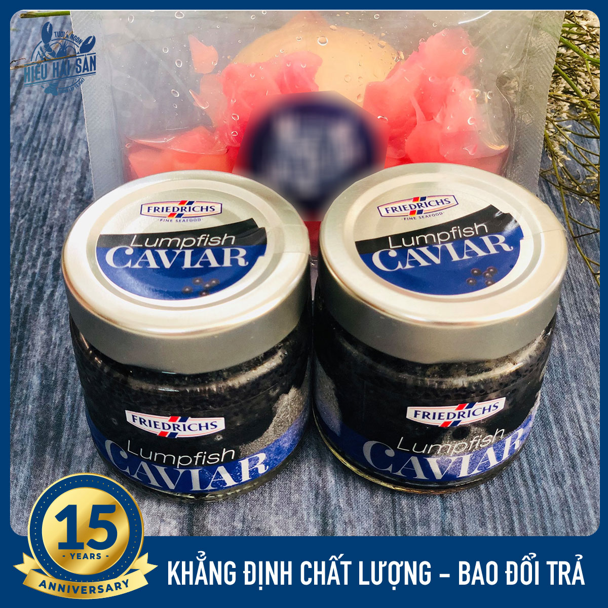 Giao Nhanh HCM Trứng Cá Tầm Cao Cấp Caviar, Có Bảo Hành Hũ 140Gr