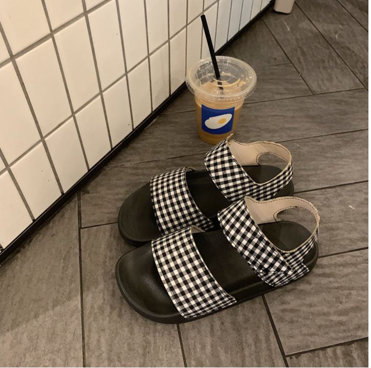 [HCM]( FREESHIP MAX ) Giày sandals nữ caro ulzzang - US174