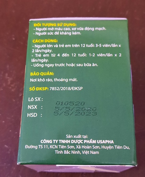 Dầu Tỏi Tuệ Linh hỗ trợ giảm mỡ máu, giảm nguy cơ xơ vữa động mạch vành (100 viên)