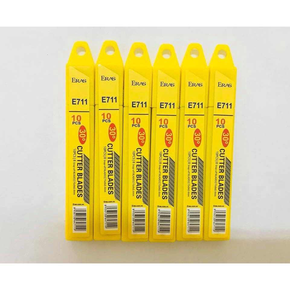Tuýp 10 lưỡi dao rọc giấy Eras chính hãng