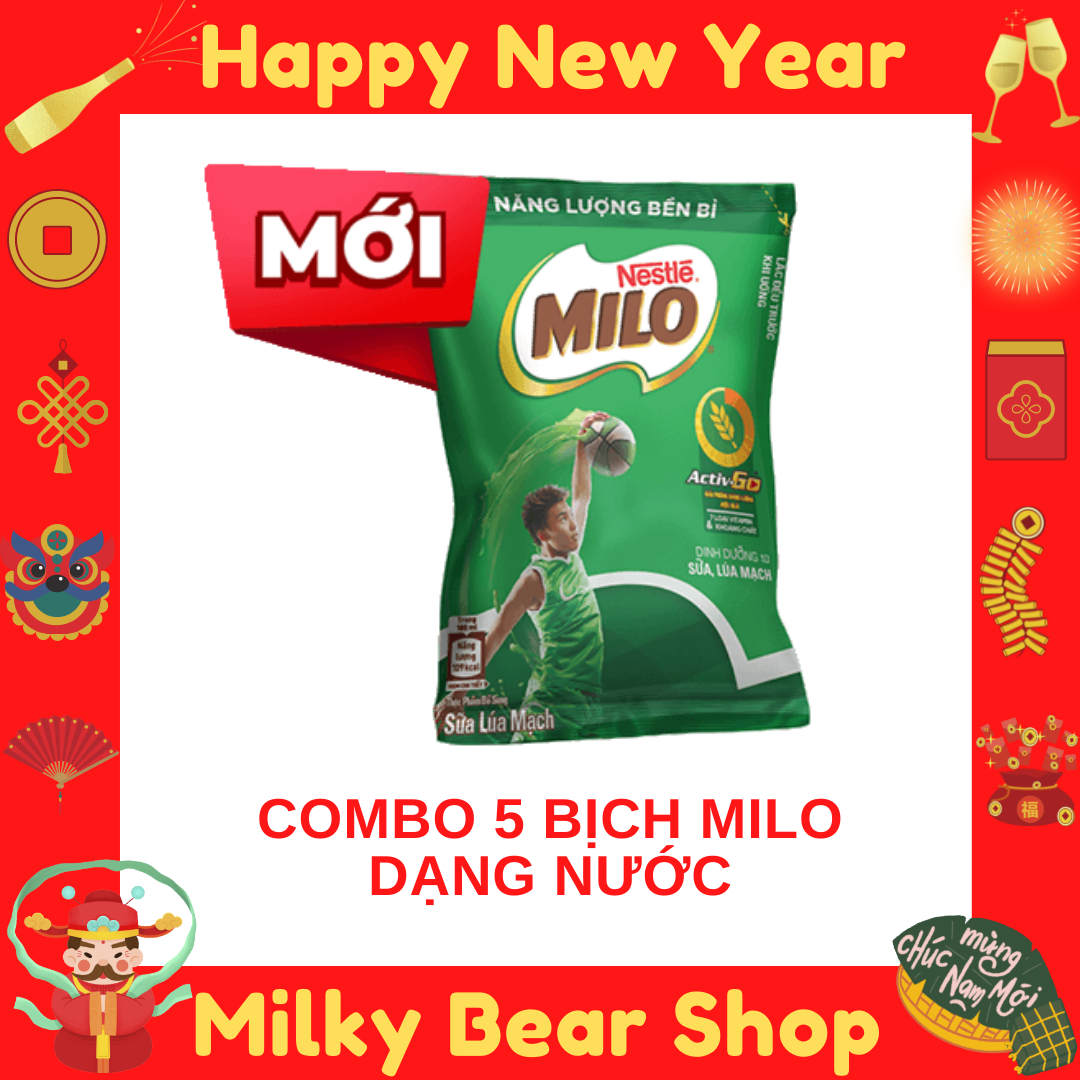 [COMBO 5 BỊCH] Sữa Milo dạng bịch 180ml