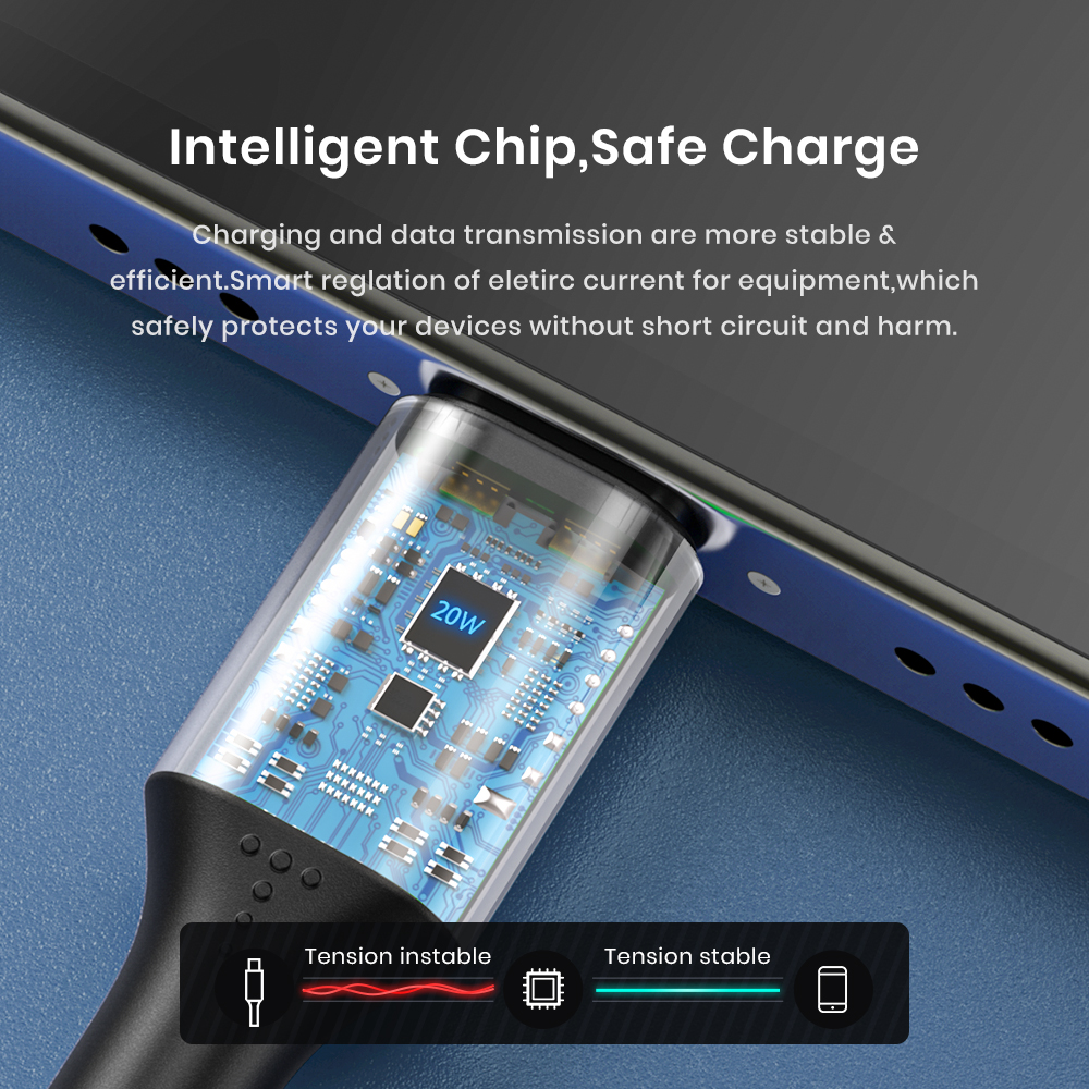 TOPK AP10 USB C to Lightning Cable Fast Charging Cable Data Sync Lightning Cable to USB Type C Charger Cord for iPhone 12 Pro Max/12 Mini/12/11 Pro Max/XS