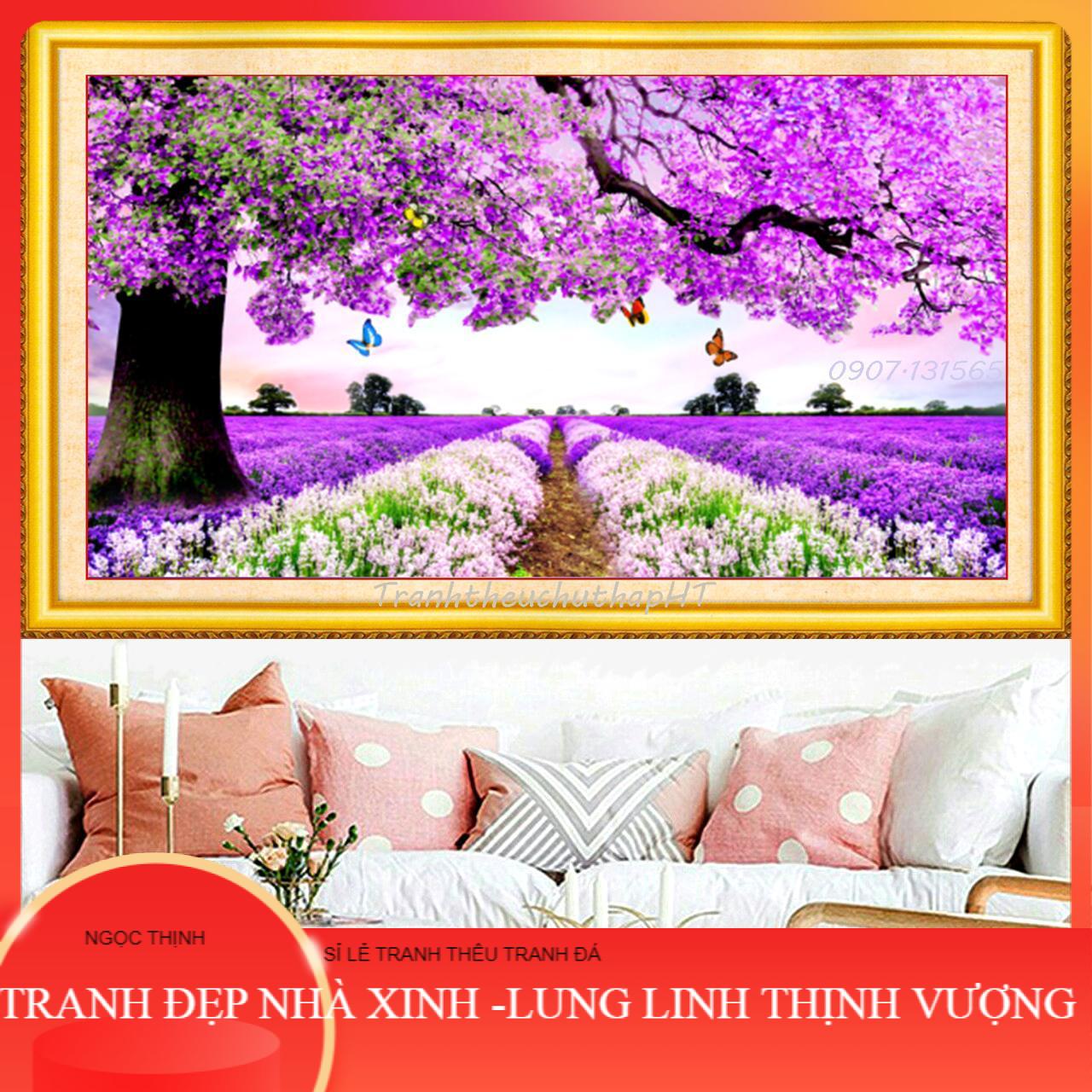 Tranh đính đá phong cảnh cây tình yêu 110*60cm - tự đính