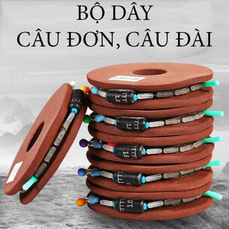 Bộ Dây Trục Câu Cá Buộc Sẵn Câu Đơn,Câu Đài-bộ trục câu tay,câu đài-DÂY CÂU CÁ-BỘ DÂY TRỤC CÂU ĐÀI