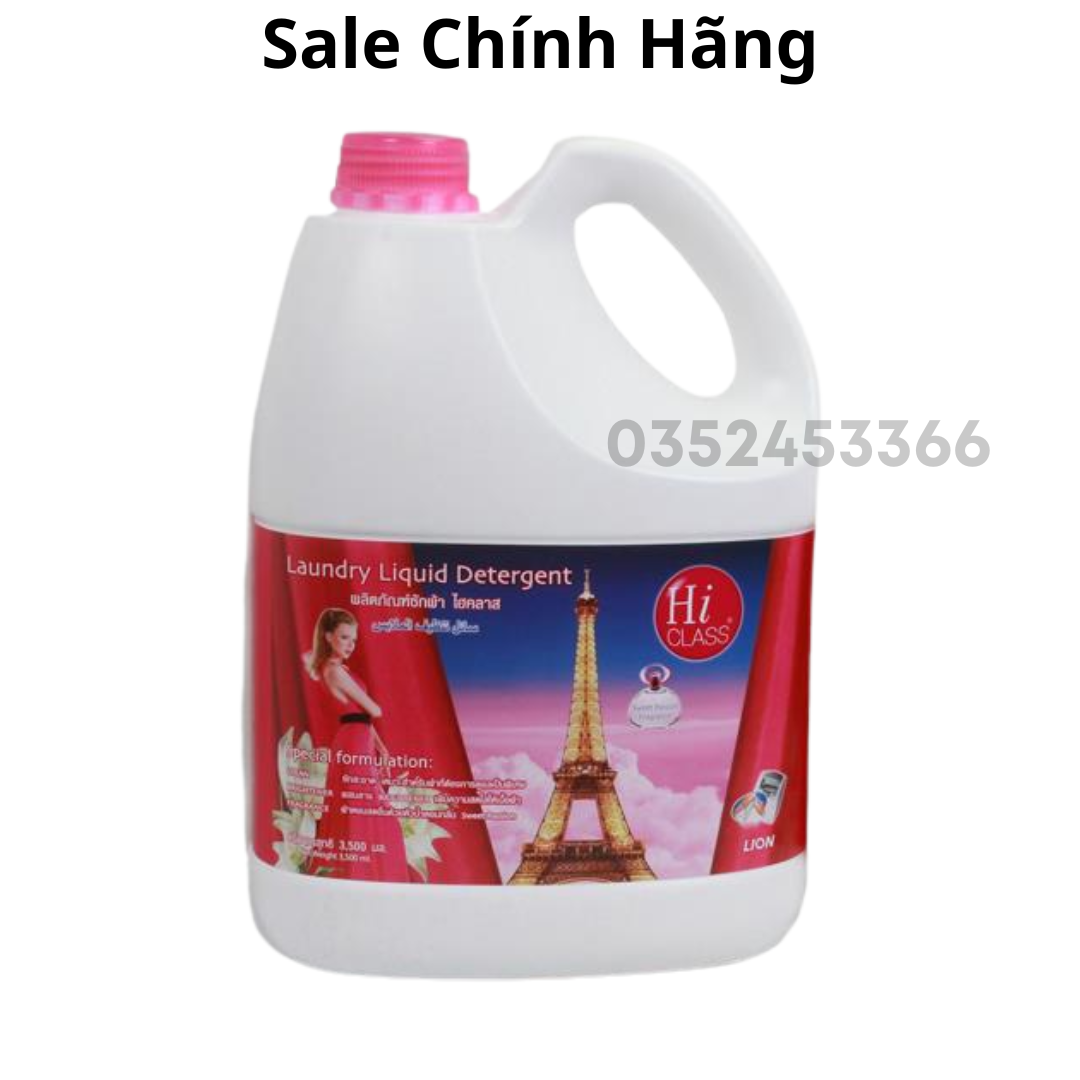 Nước Giặt Thái Lan Hiclass Can 3500ml Hàng Cao Cấp