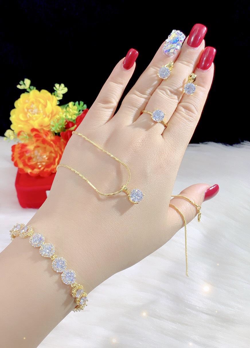 Bộ trang sức 4 món mạ 18k cao cấp P208