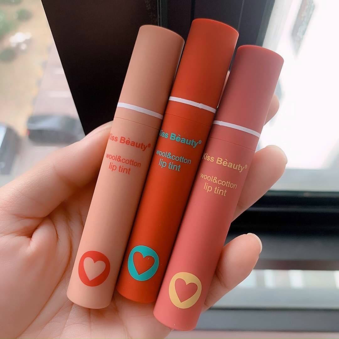 Set 3 Cây Son Lip Tint Trái Tim Siêu Lì