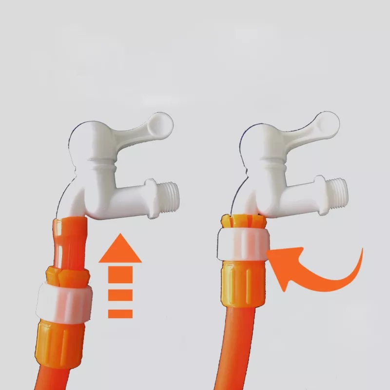 Đầu nối nhanh vòi máy giặt, ống nước cứng PVC, nối nhanh ống nước mềm,van vặn chặt ống nước tiện dụng-HAUSE
