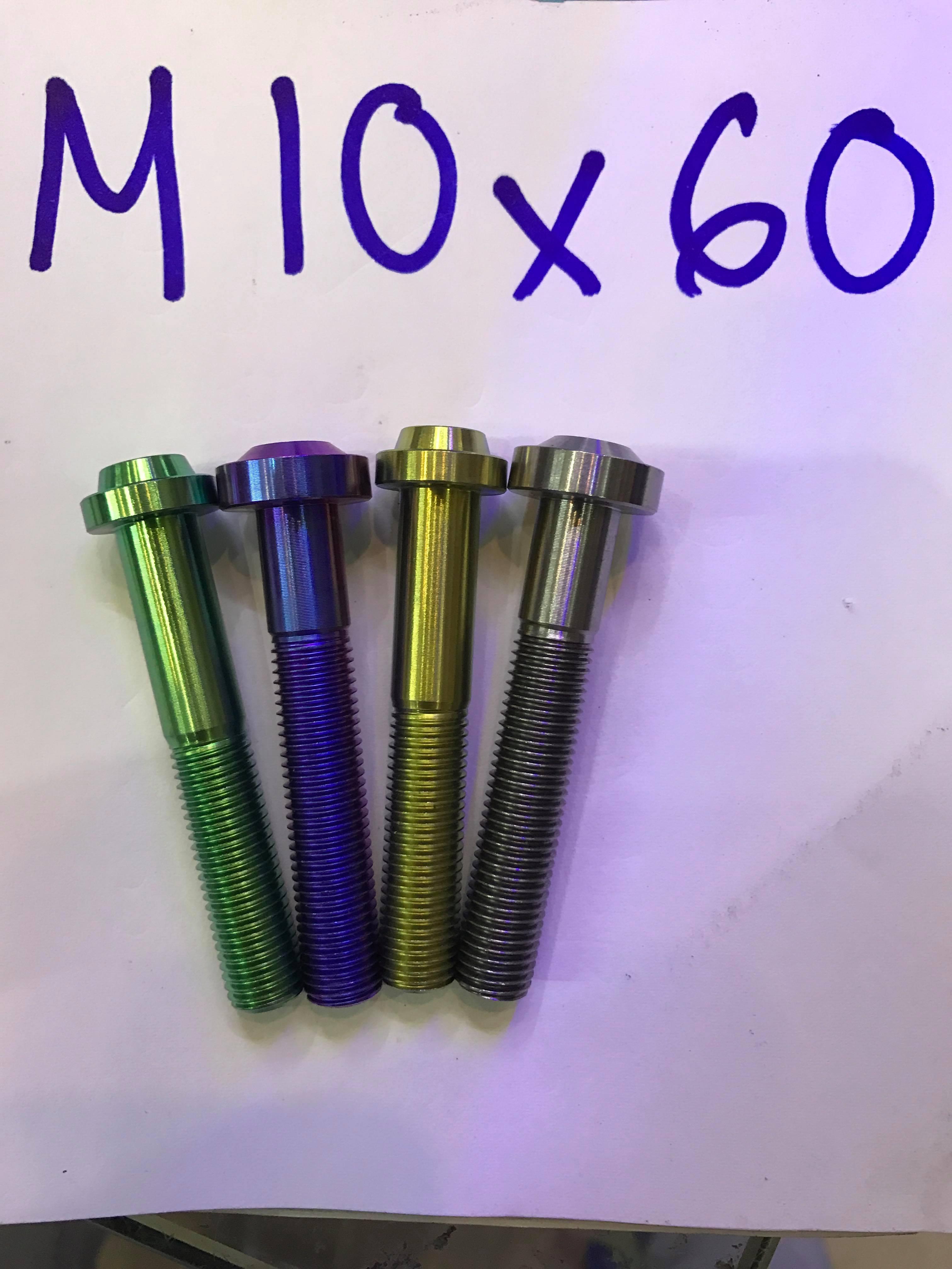 Ốc Titanium GR5 M10*60 Dù ( giá 1 con ) bắt pass treo bô tay ga ab  click  NVX  Sh  Vision  Shmode