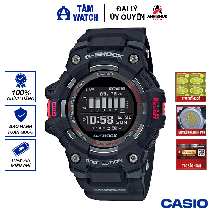 Đồng hồ nam dây nhựa casio g-shock chính hãng anh khuê gbd-100-1dr