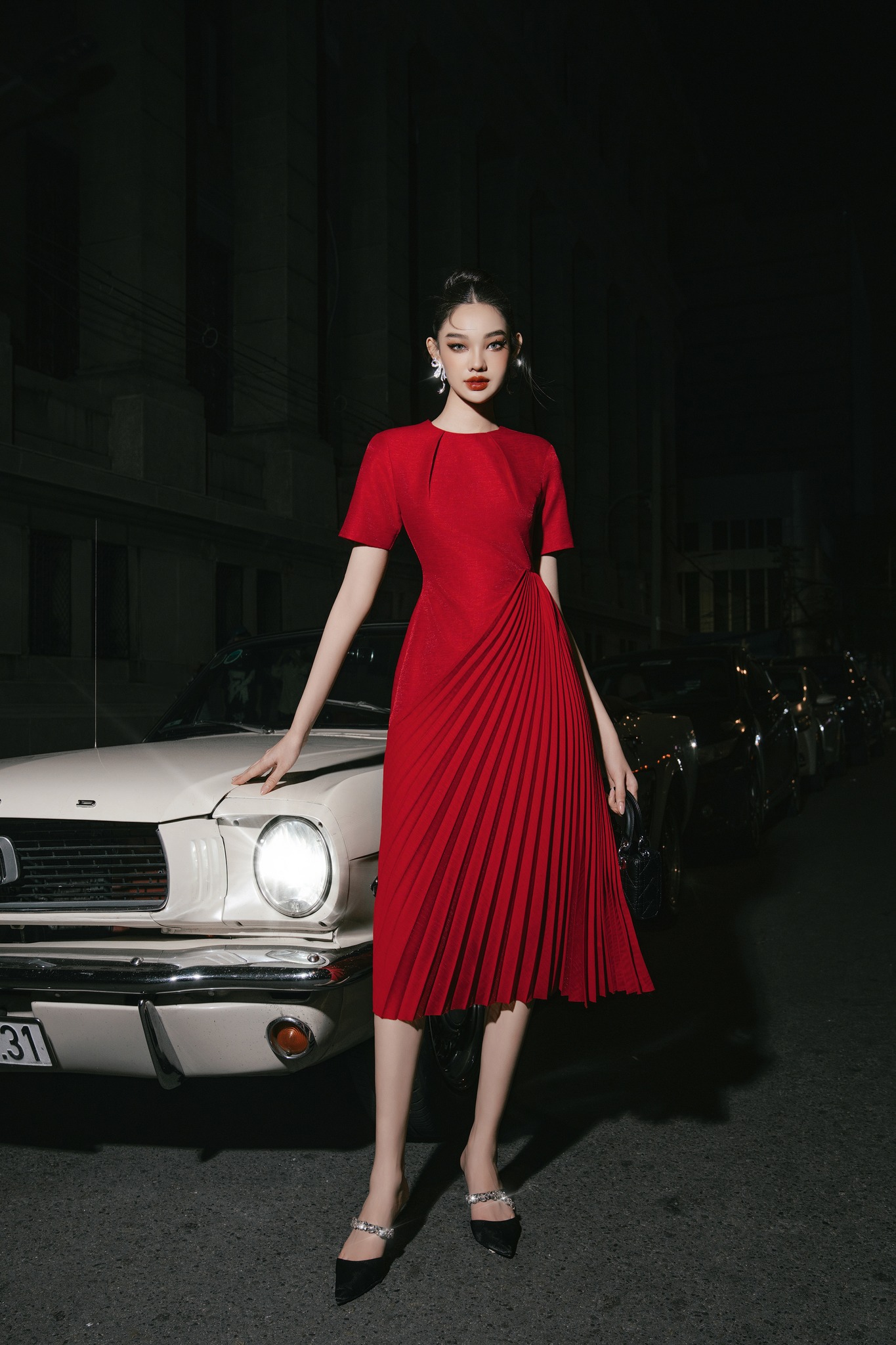 Voucher siêu sale 15% OLV - Đầm Lea Red Dress