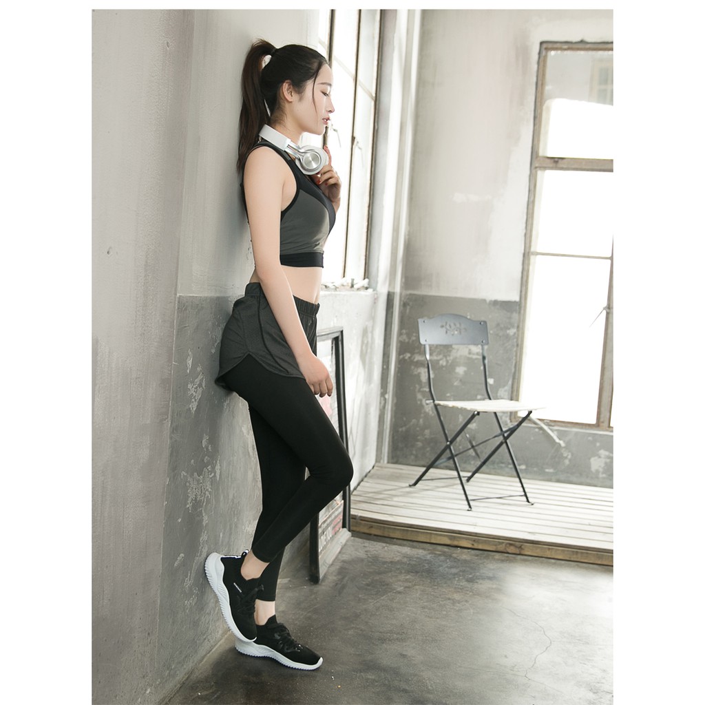 Giày Thể Thao Nữ Tập Gym Đế Mềm Cổ Chun