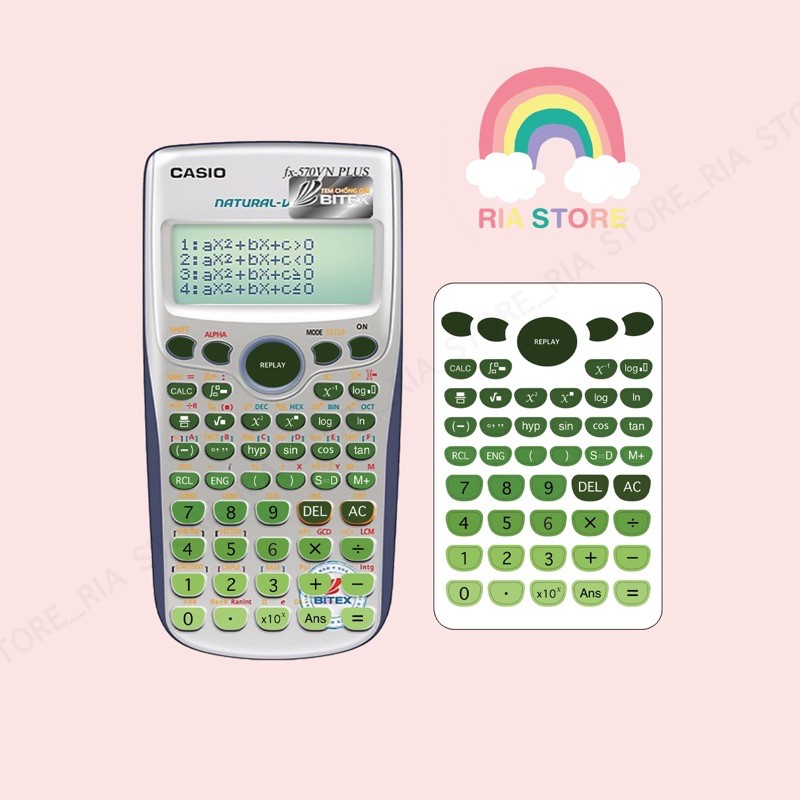 [HCM]Miếng dán nút phím máy tính casio 570