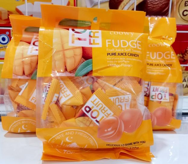 Combo 3 gói kẹo dẻo xoài top pruit fudge coowy - gói 320gr