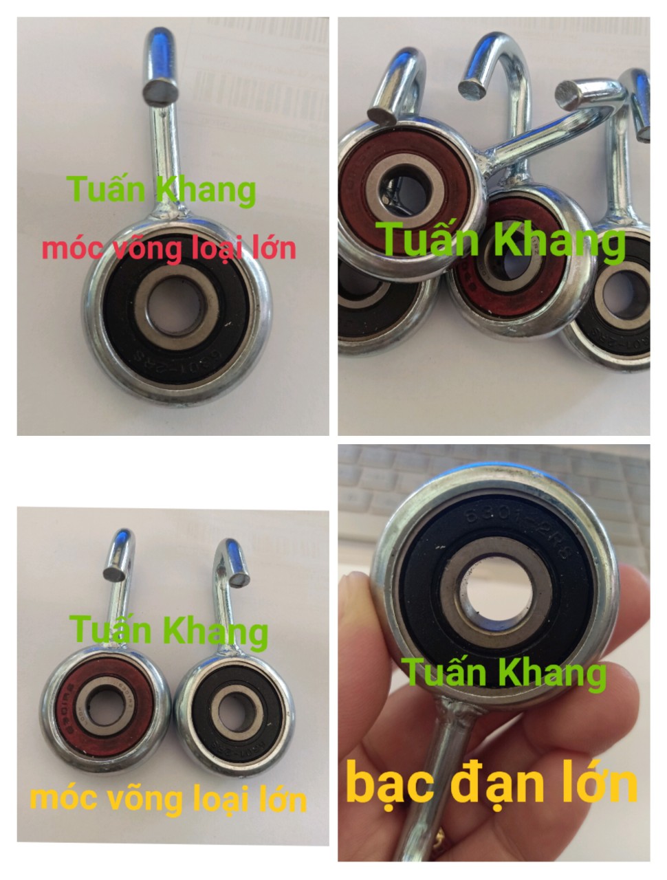 Combo 4 cái móc treo võng loại dày