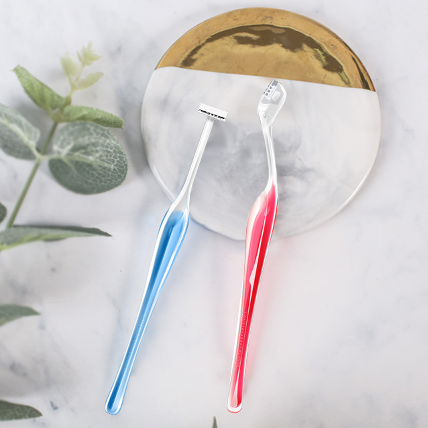 Set 2 dao cạo lông mày lưỡi ngắn (dễ cạo) KAI hàng Nhật